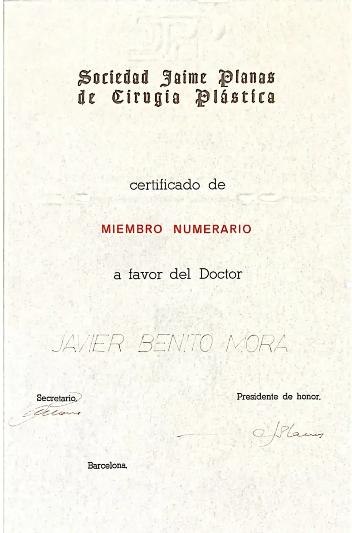 diploma para IdB de jaime planas