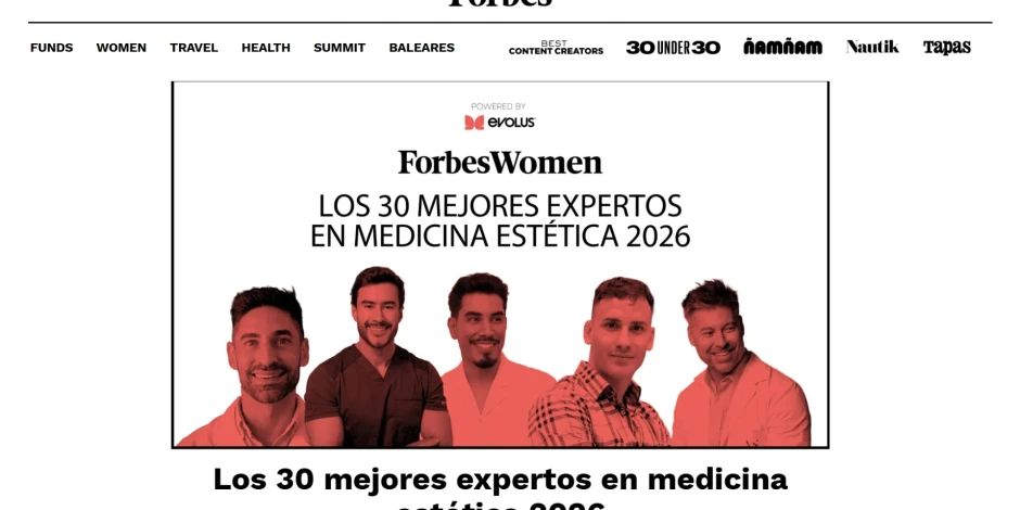 Best aesthetic doctors in Spain: Forbes recognizes Álvaro Chaux